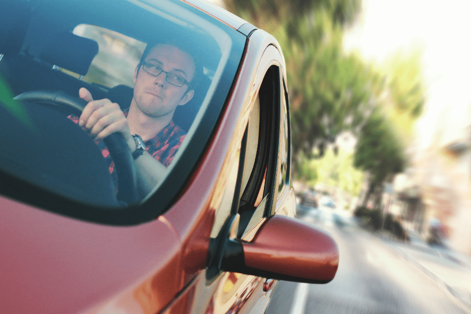 man driving after using cbd oil